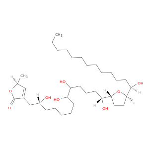 2(5H)-Furanone, 5-methyl-3-((2R,13R)-2,8,9,13-tetrahydroxy-13-((2R,5R)-tetrahydro-5-((1R)-1-hydroxytridecyl)-2-furanyl)tridecyl)-, (5S)-