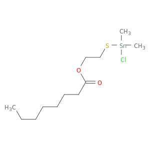Octanoic acid, 2-[(chlorodimethylstannyl)thio]ethyl ester