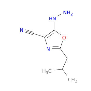 5-hydrazinyl-2-(2-methylpropyl)-1,3-oxazole-4-carbonitrile