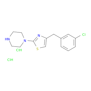 Piperazine,1-[4-[(3-chlorophenyl)methyl]-2-thiazolyl]-, hydrochloride (1:2)