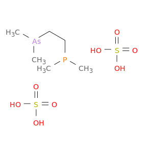 Phosphine, [2-(dimethylarsino)ethyl]dimethyl-, sulfate (1:2)