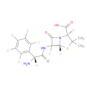 4-THIA-1-氮杂双环[3.2.0]庚烷-2-羧酸,6-[[(2R)-2-氨基-2-(苯基-2,3,4,5,6-D5)乙酰基]氨基]-3,3-二甲基-7-氧代-(2s,5r,6r)-
