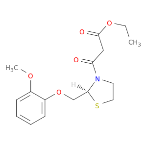 ethyl 3-{(2s)-2-[(2-methoxyphenoxy)methyl]-1,3-thiazolidin-3-yl}-3-oxopropanoate