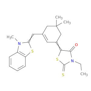 5-[5,5-二甲基-3-[(3-甲基-2(3H)-苯甲酸二甲基丙烯)甲基]-2-环己烯-1-亚基]-3-乙基-2-硫代氧基-4-噻唑烷酮