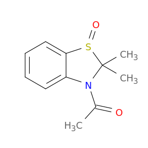 Benzothiazole, 3-acetyl-2,3-dihydro-2,2-dimethyl-, 1-oxide