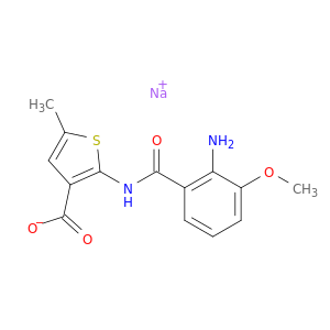 Sodium 2-(2-amino-3-methoxybenzamido)-5-methylthiophene-3-carboxylate
