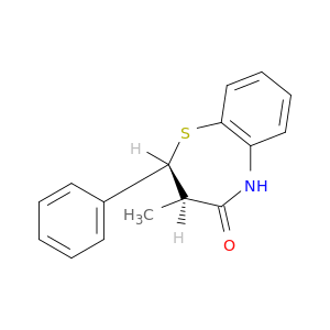 1,5-Benzothiazepin-4(5H)-one, 2,3-dihydro-3-methyl-2-phenyl-, trans-