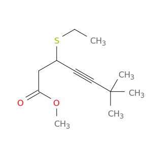 4-Heptynoic acid, 3-(ethylthio)-6,6-dimethyl-, methyl ester