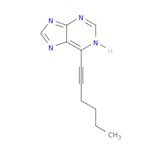 1H-Purine, 6-(1-hexynyl)-