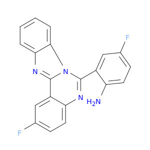 Benzenamine,4-fluoro-2-(2-fluorobenzimidazo[1,2-c]quinazolin-6-yl)-