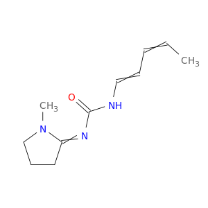 Urea, (1-methyl-2-pyrrolidinylidene)-1,3-pentadienyl-