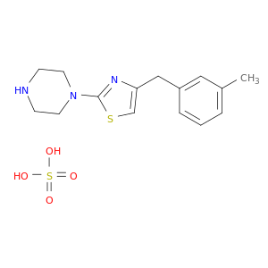 1-[4-[(3-methylphenyl)methyl]-1,3-thiazol-2-yl]piperazine; sulfuric acid