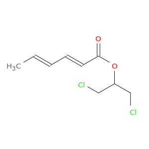 2,4-Hexadienoic acid, 2-chloro-1-(chloromethyl)ethyl ester, (E,E)-