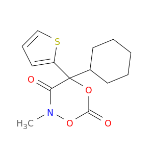 2H-1,5,2-Dioxazine-3,6(4H)-dione, 4-cyclohexyl-2-methyl-4-(2-thienyl)-