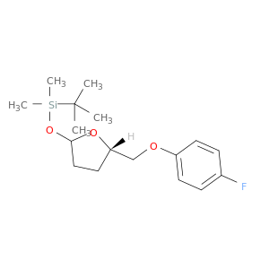 FURAN, 2-[[(1,1-DIMETHYLETHYL)DIMETHYLSILYL]OXY]-5-[(4-FLUOROPHENOXY)METHYL]TETRAHYDRO-, (5S)-