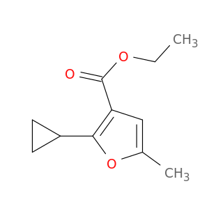 3-Furancarboxylic acid, 2-cyclopropyl-5-methyl-, ethyl ester