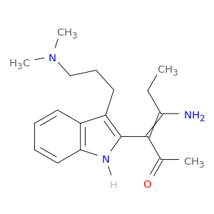 3-Hexen-2-one, 4-amino-3-[3-[3-(dimethylamino)propyl]-1H-indol-2-yl]-