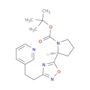 1-Pyrrolidinecarboxylicacid, 2-[3-[2-(3-pyridinyl)ethyl]-1,2,4-oxadiazol-5-yl]-, 1,1-dimethylethylester, (2S)-