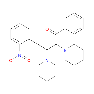 1-Propanone,3-(2-nitrophenyl)-1-phenyl-2,3-di-1-piperidinyl-