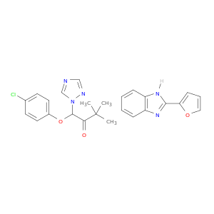 1-(4-chlorophenoxy)-3,3-dimethyl-1-(1h-1,2,4-triazol-1-yl)butan-2-one- 2-(furan-2-yl)-1h-benzimidazole(1:1)
