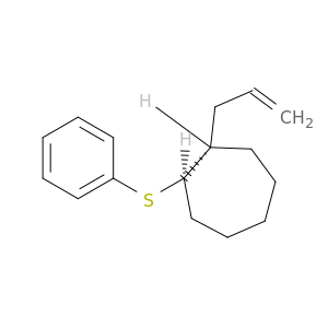 Cycloheptane, 1-(phenylthio)-2-(2-propenyl)-, trans-