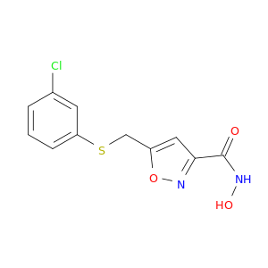 3-Isoxazolecarboxamide, 5-[[(3-chlorophenyl)thio]methyl]-N-hydroxy-
