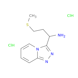 3-(Methylsulfanyl)-1-{[1,2,4]triazolo[4,3-a]pyridin-3-yl}propan-1-amine Dihydrochloride