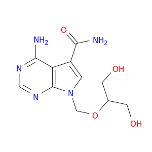 7H-Pyrrolo[2,3-d]pyrimidine-5-carboxamide,4-amino-7-[[2-hydroxy-1-(hydroxymethyl)ethoxy]methyl]-