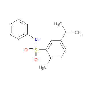 Benzenesulfonamide, 2-methyl-5-(1-methylethyl)-N-phenyl-