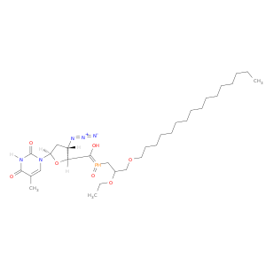 3'-AZIDO-3'-DEOXY-5'-[(3-HEXADECYLOXY-2-ETHOXYPROPYL)PHOSPHORYL] THYMIDINE