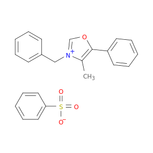 Oxazolium, 4-methyl-5-phenyl-3-(phenylmethyl)-, benzenesulfonate