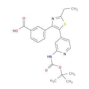 3-[5-[2-(BOC-AMINO)-4-PYRIDYL]-2-ETHYL-1,3-THIAZOL-4-YL]BENZOIC ACID