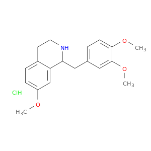 Isoquinoline,1-[(3,4-dimethoxyphenyl)methyl]-1,2,3,4-tetrahydro-7-methoxy-, hydrochloride(1:1)