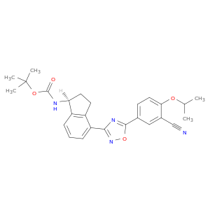 (S)-(4-(5-(3-氰基-4-异丙氧基苯基)-1,2,4-恶二唑-3-基)-2,3-二氢-1H-茚-1-基)氨基甲酸叔丁酯