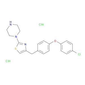 Piperazine,1-[4-[[4-(4-chlorophenoxy)phenyl]methyl]-2-thiazolyl]-, hydrochloride (1:2)