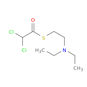 Ethanethioic acid, dichloro-, S-[2-(diethylamino)ethyl] ester