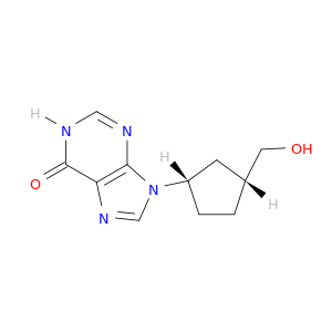 6H-Purin-6-one,1,9-dihydro-9-[(1R,3S)-3-(hydroxymethyl)cyclopentyl]-, rel-