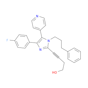 4-[4-(4-氟苯基)-1-(3-苯基丙基)-5-(4-吡啶基)-1H-咪唑-2-基]-3-丁炔-1-醇