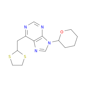 9H-Purine, 6-(1,3-dithiolan-2-ylmethyl)-9-(tetrahydro-2H-pyran-2-yl)-