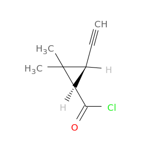 Cyclopropanecarbonylchloride, 3-ethynyl-2,2-dimethyl-, (1R-cis)- (9CI)