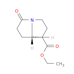 1H-Pyrrolizine-1-carboxylic acid, hexahydro-5-oxo-, ethyl ester, cis-
