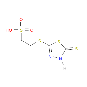 Ethanesulfonic acid, 2-[(4,5-dihydro-5-thioxo-1,3,4-thiadiazol-2-yl)thio]-