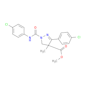 methyl 3-(4-chlorophenyl)-1-[(4-chlorophenyl)carbamoyl]-4-methyl-5H-pyrazole-4-carboxylate
