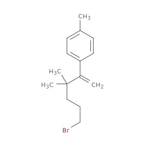 Benzene, 1-(5-bromo-2,2-dimethyl-1-methylenepentyl)-4-methyl-