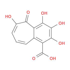 5H-Benzocycloheptenecarboxylic acid, 2,3,4,6-tetrahydroxy-5-oxo-