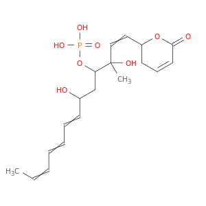 2H-Pyran-2-one, 6-(3,6-dihydroxy-3-methyl-4-(phosphonooxy)-1,7,9,11-tridecatetraenyl)-5,6-dihydro-