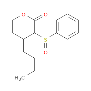 2H-Pyran-2-one, 4-butyltetrahydro-3-(phenylsulfinyl)-
