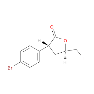 2(3H)-Furanone, 3-(4-bromophenyl)dihydro-5-(iodomethyl)-, trans-