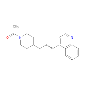 1-[4-[3-(4-喹啉基)-2-丙烯-1-基]-1-哌啶基]乙酮