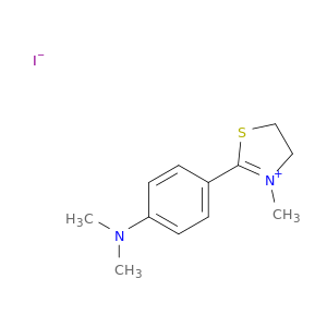 2-[4-(dimethylamino)phenyl]-3-methyl-4,5-dihydro-1,3-thiazol-3-ium iodide